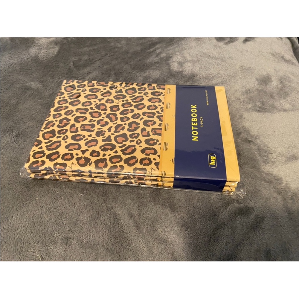 Lug ( 3 pk ) Leopard Print Notebook Set - Tan and Black - NWOT